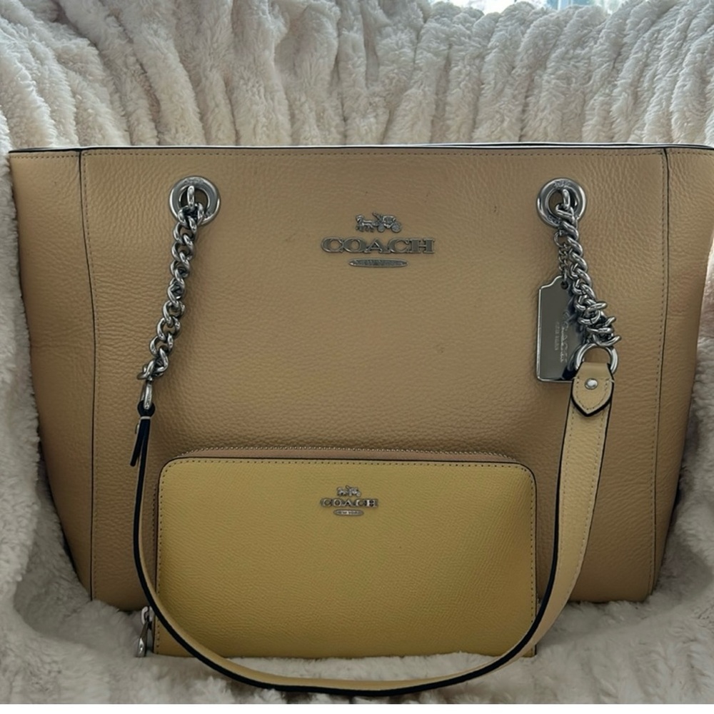 Like new Coach bag and zip around wallet.
